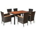 7 Pcs Outdoor Patio Dining Set Garden Dining Set image