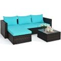 5pcs Patio Sofa Set W/ Coffee Table image