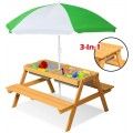 3 In 1 Convertible Picnic Table Set For Kids image