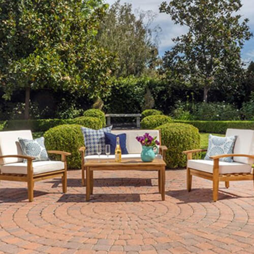 Aletta 4pc Outdoor Sofa Seating Set W/ Cushions image