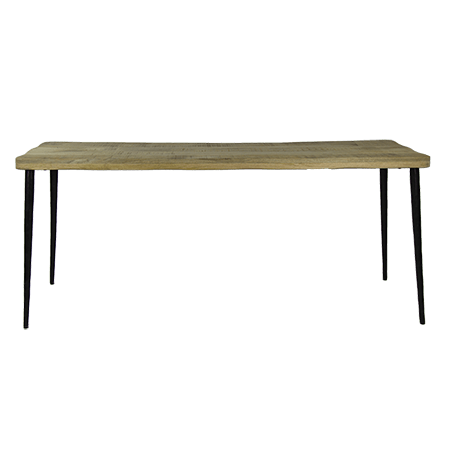 Mango Wood And Hammered Iron Desk image